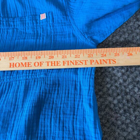 Sundry Women's Button Up Tunic Top Size 1/Small Blue Oversized Minimalist NWT - Picture 4 of 9